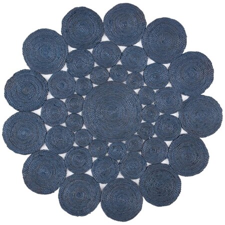 Safavieh 7 x 7 ft. Natural Fiber Round Area RugNavy NF363N-7R